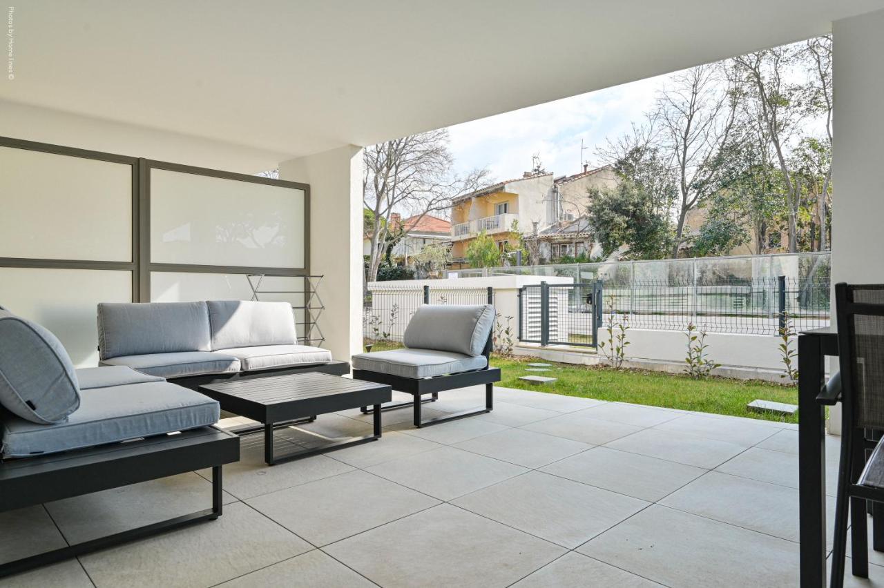 T3 Neuf – C13 - Jardin-Terrasse Et Piscine – Accès Direct Plages Et Centre Village Saint-Cyr-sur-Mer Esterno foto